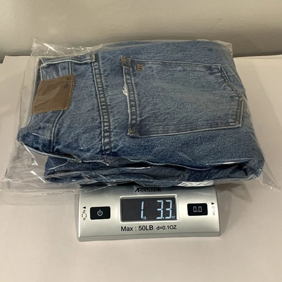 Madewell Womens Classic Straight Jeans Size 24 Distressed Raw Hem Straight Leg - Picture 14 of 14